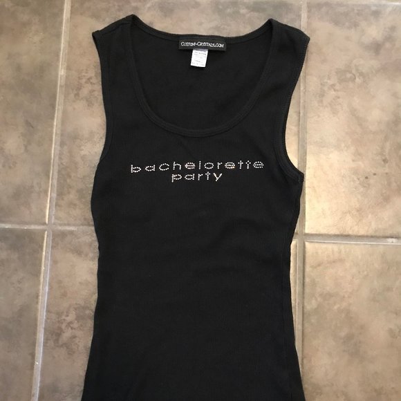 Rhinestone Bachelorette Party tank top, Small - Picture 2 of 2